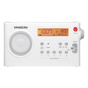 SANGEAN Portable Digital Tuning Radio Receiver White